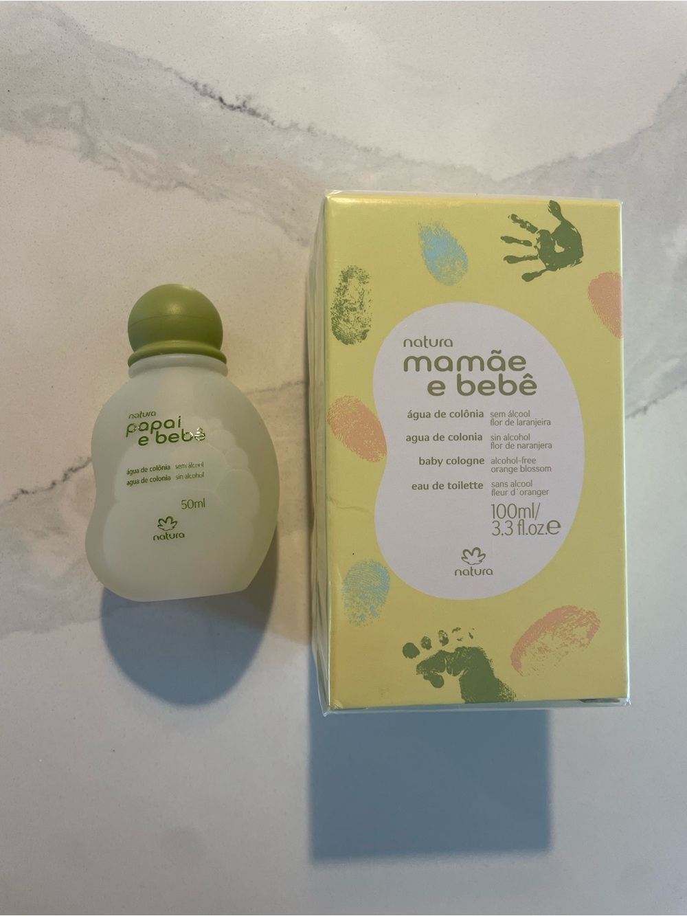 Natura Mamãe e Bebê Agua de Colônia Baby Purfume Alcohol Free New in Box 100mL